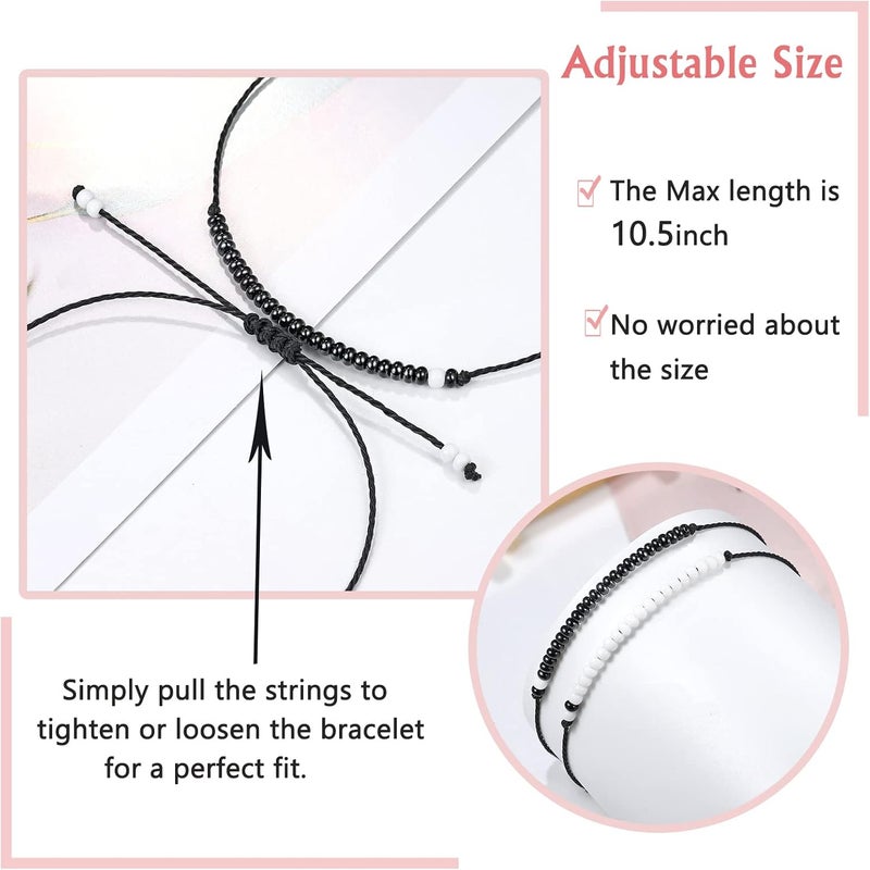 UNGENT THEM Pinky Promise Matching Bracelet for Couples Soulmate Man Distance Relationship Gifts for Women Men Him Her… - Image 4